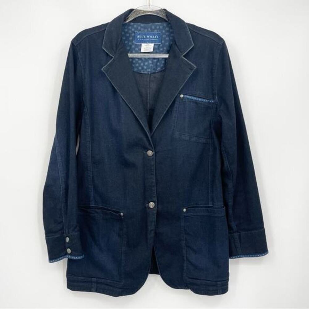 Blue Willi's Denim Jacket Size Large